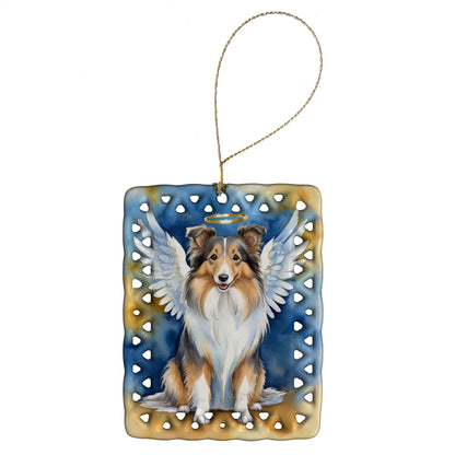 Sheltie My Angel Porcelain Ornament
