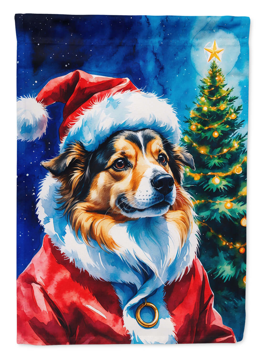 Sheltie Christmas Garden Flag